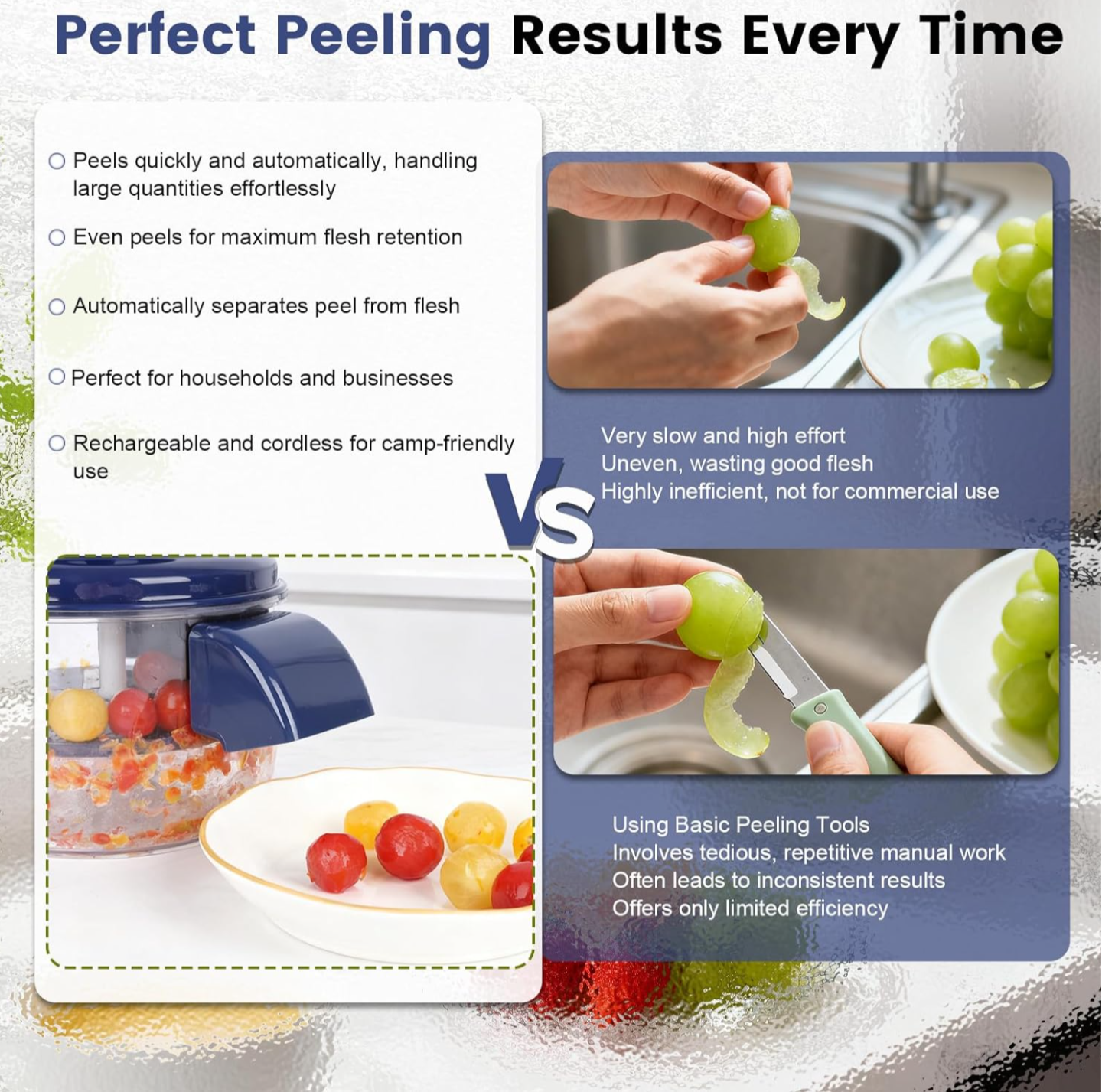 RapidPeel™ Automatic Grape Peeler Machine,